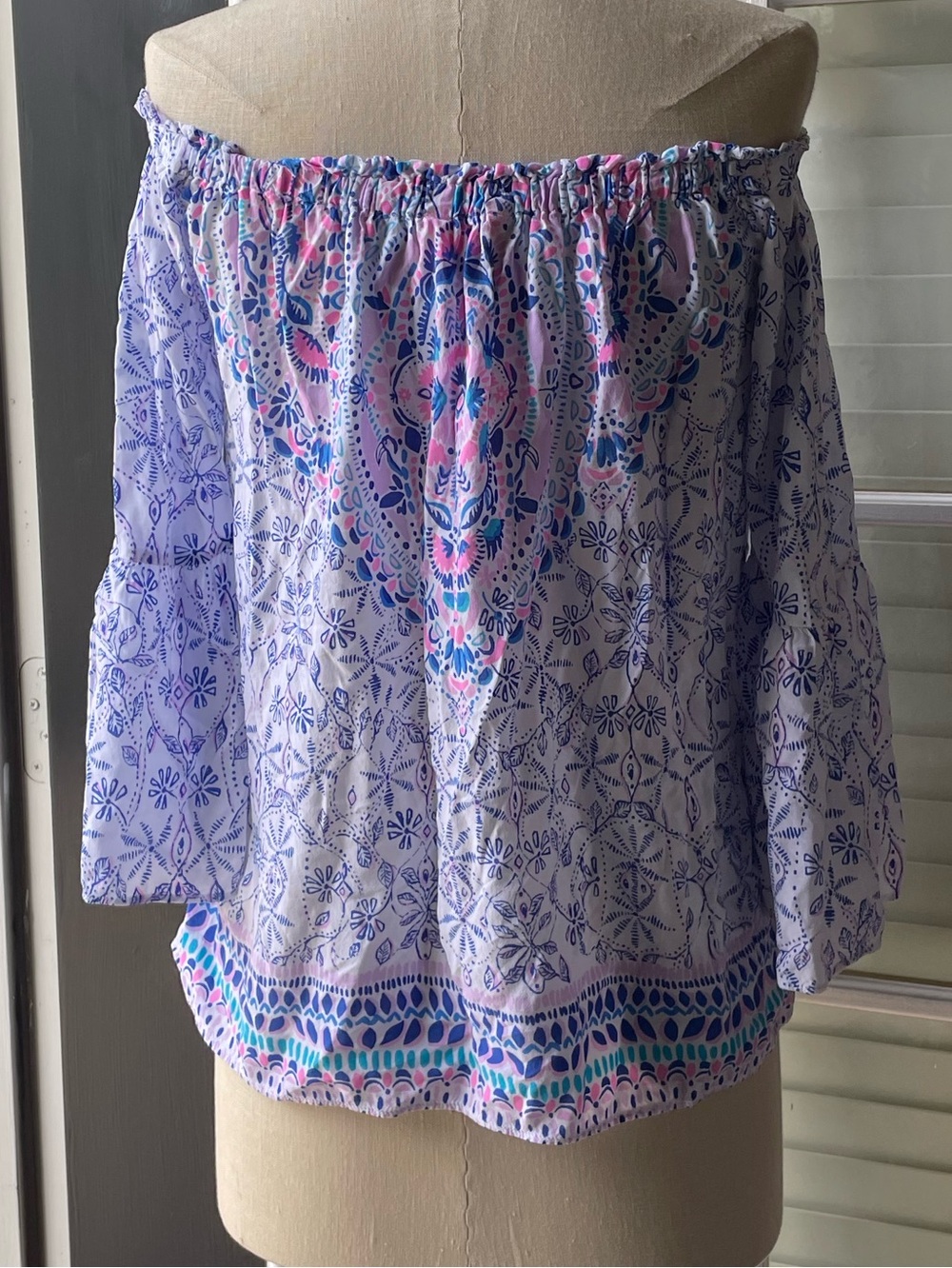Lilly Pulitzer Nevie Off the Shoulder Top - Picture 3 of 6